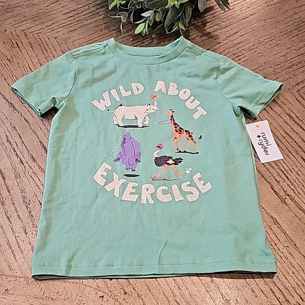 Girls exercise t shirt 100 percent cotton size XS 4-5 NWT - Picture 5 of 5